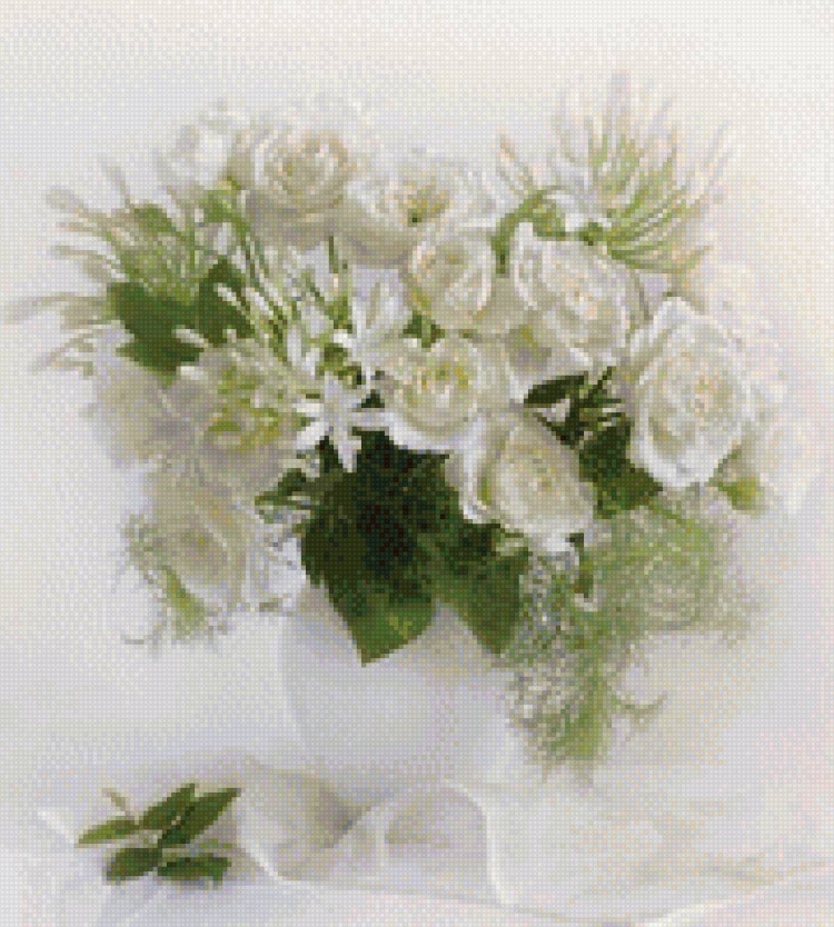 Букет белых цветов открытка