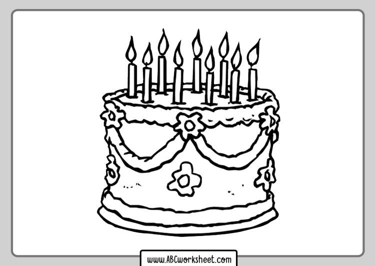 Торт для дедушки на день рождения раскраска