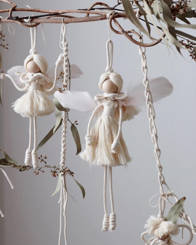 Кукла ангел макраме