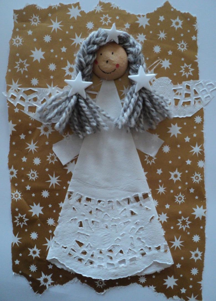 Ангелочек из бумаги