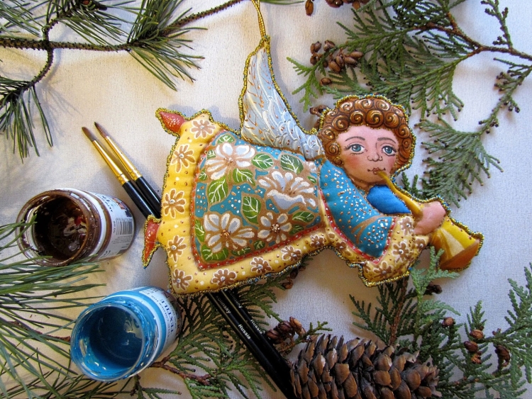 Рождественский ангел батик