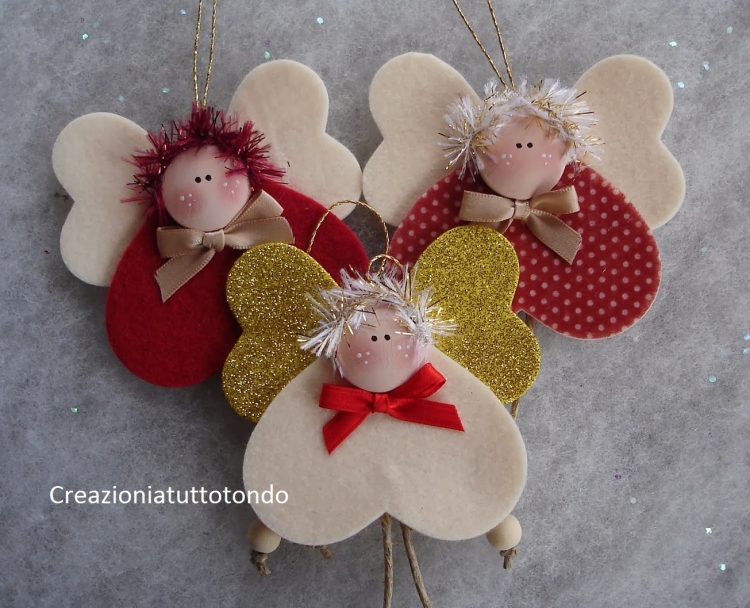 Новогодние ангелочки из фоамирана