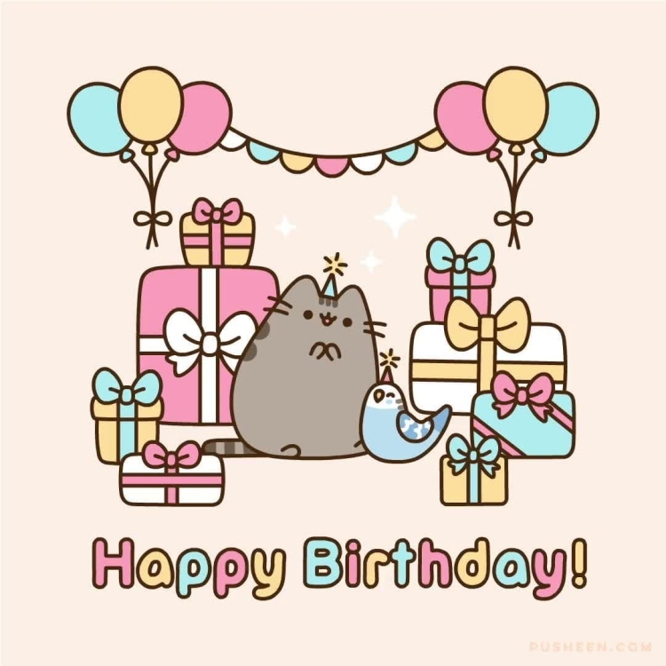 Кот Пушин день рождения