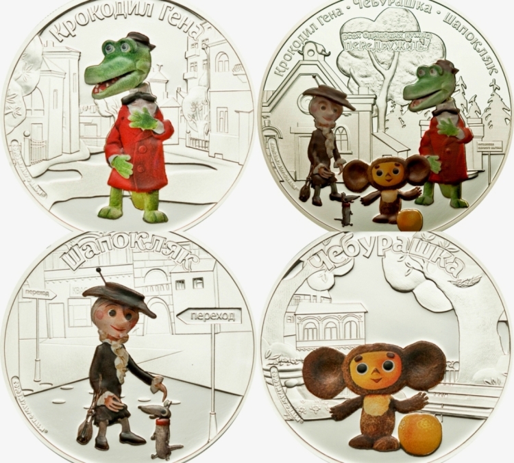 Пазлы крокодил Гена и Чебурашка и Шапокляк