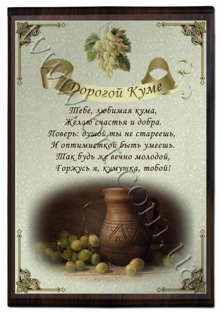 Поздровления с днём рождения куме