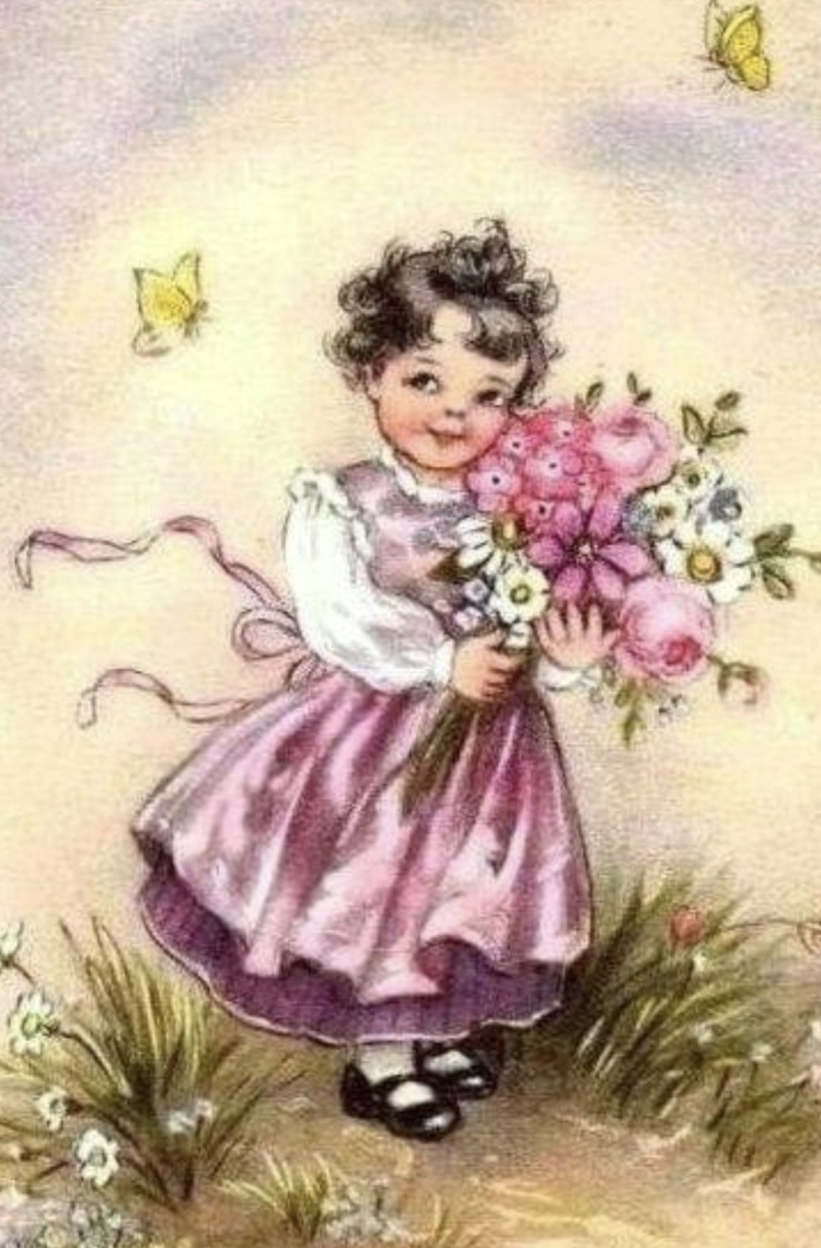 Старинные открытки с днём рождения женщине