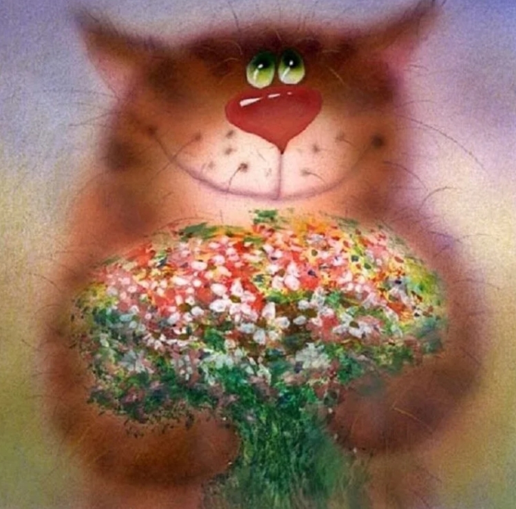 Художник Лев Бартенев котики