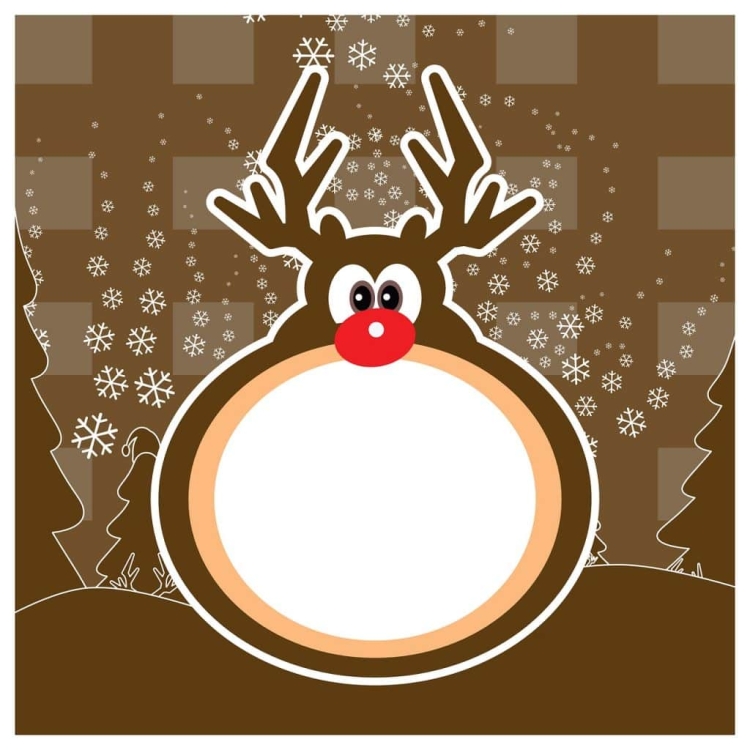 Новогодний олень в круге