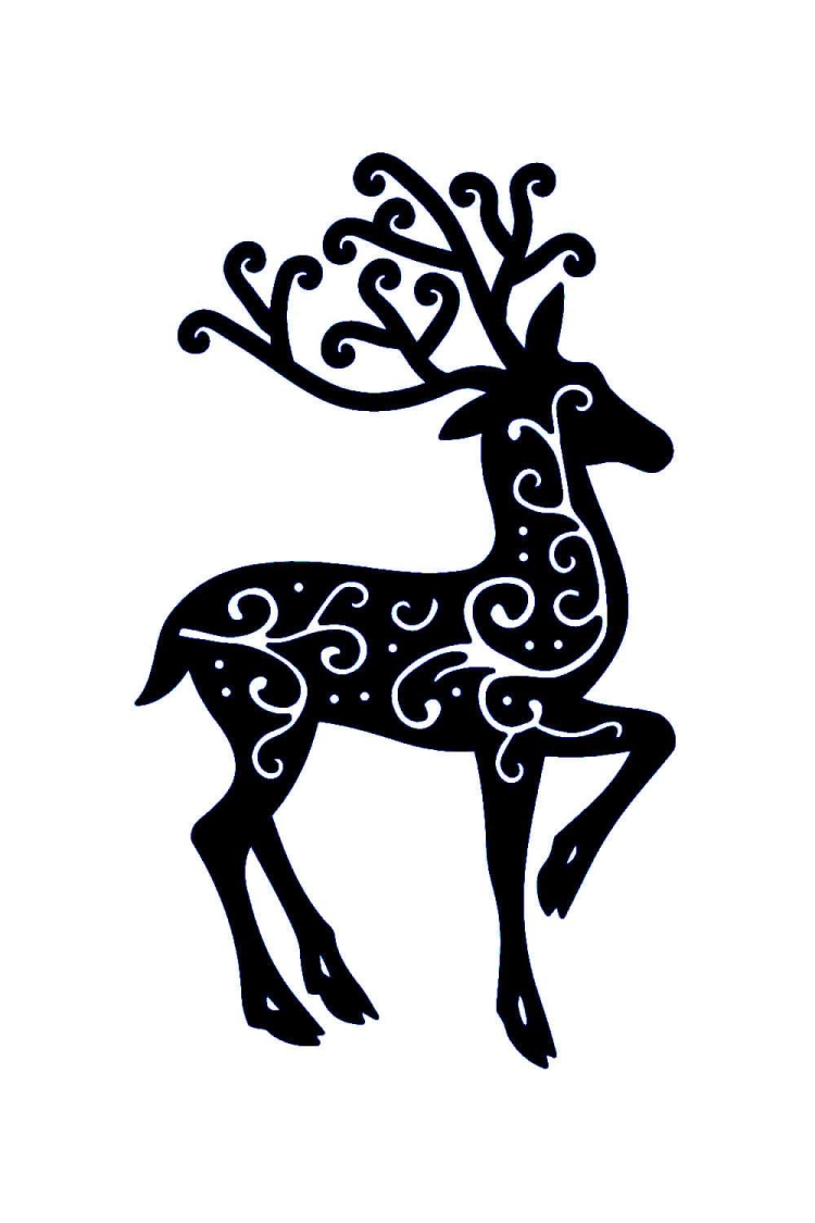 Трафарет "олени"