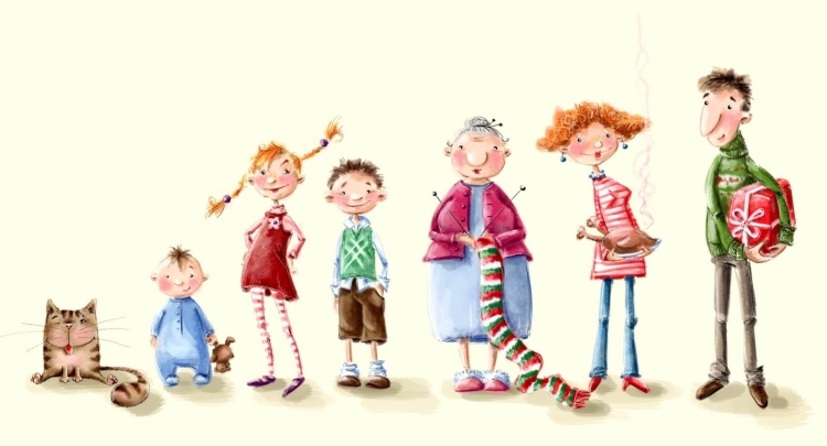 Семья рисунок прикольный