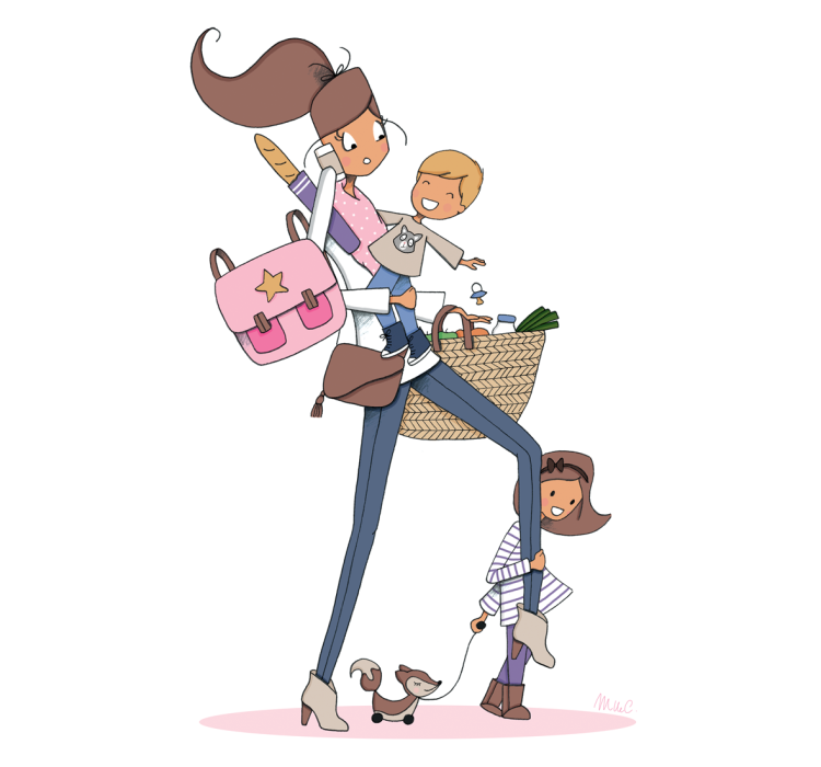 Мама в декрете мультяшная