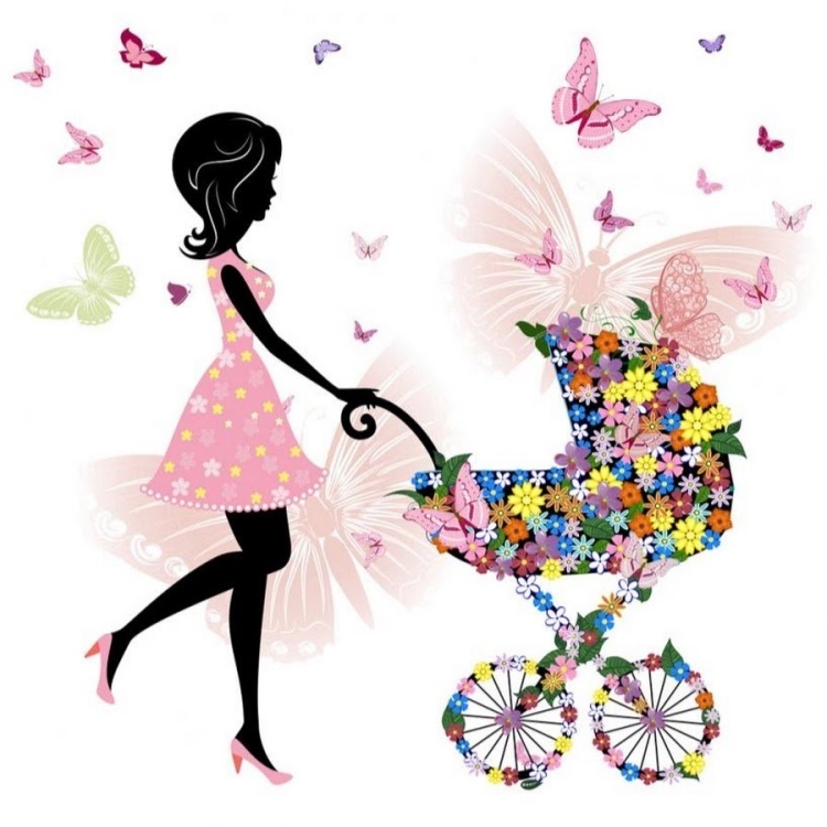 Девушка в коляске картина