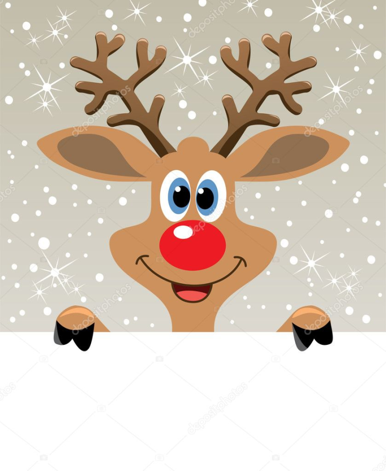 Олень выглядывает