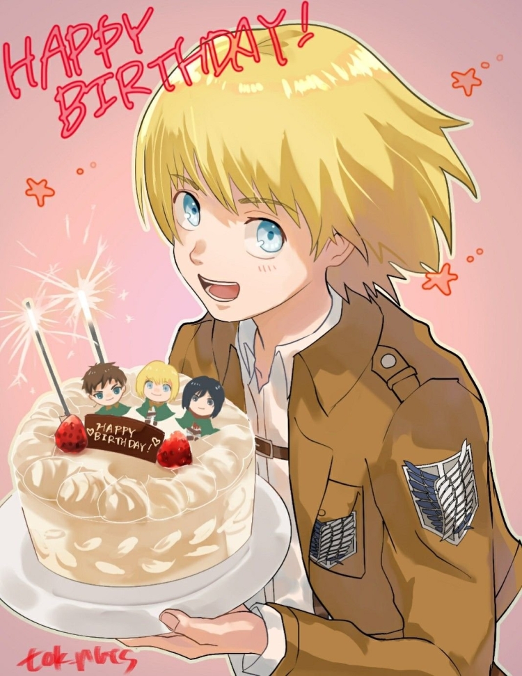 Аниме поздравление с днем рождения атака титанов