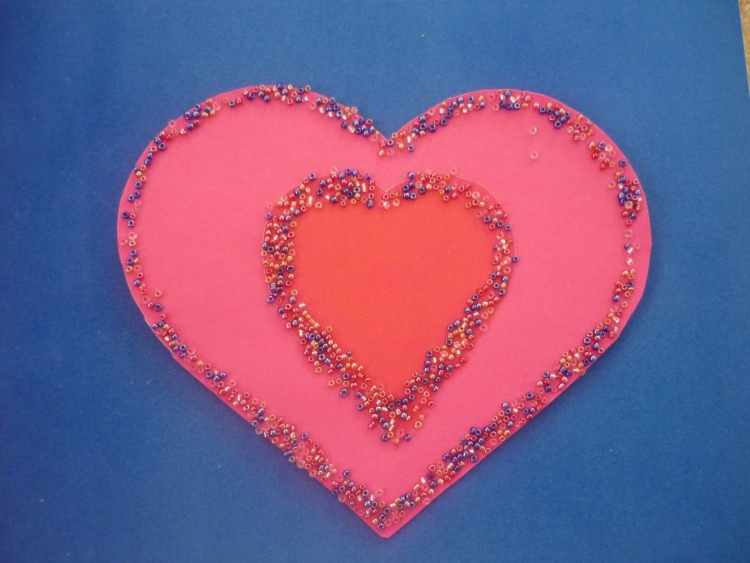 Поделка в виде сердца