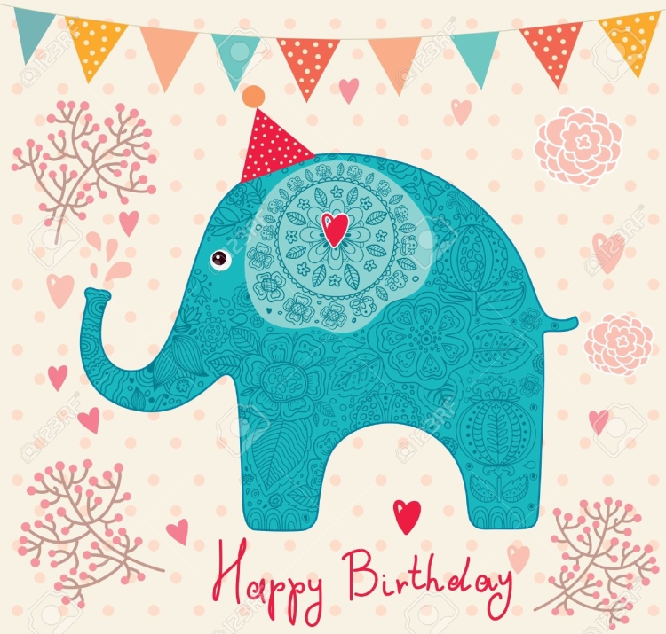 Открытка "слон"