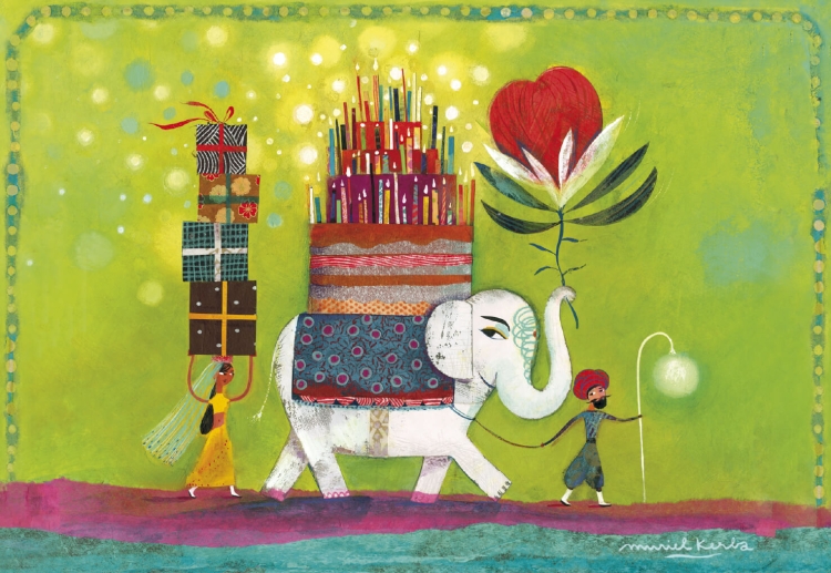 Открытка в индийском стиле