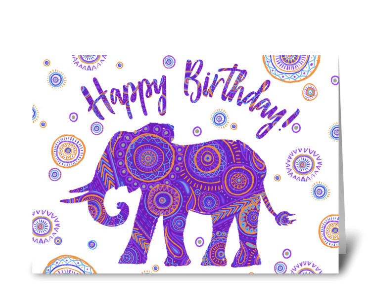 Happy Birthday со слонами