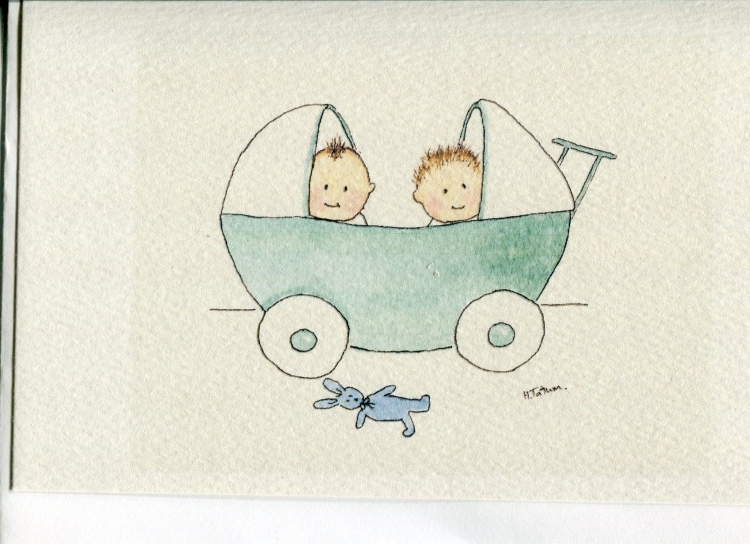 Поздравляю с двойняшками