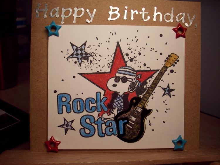 Открытка в стиле рок