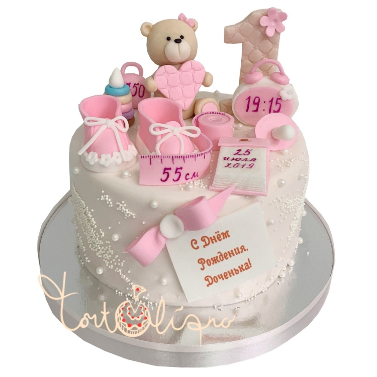 Тортик на 1 годик девочке