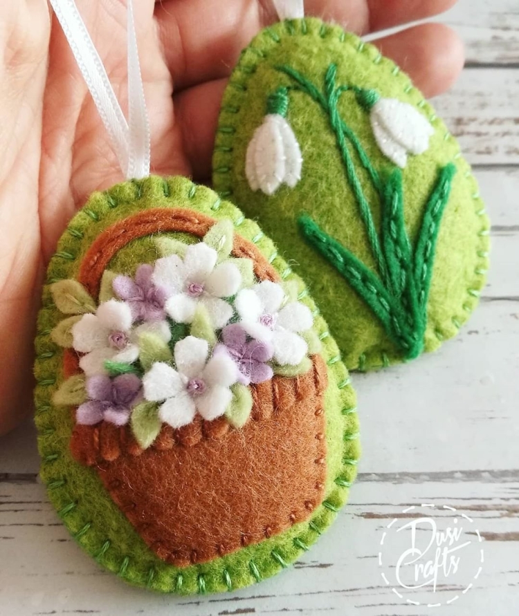 Яйца из фетра