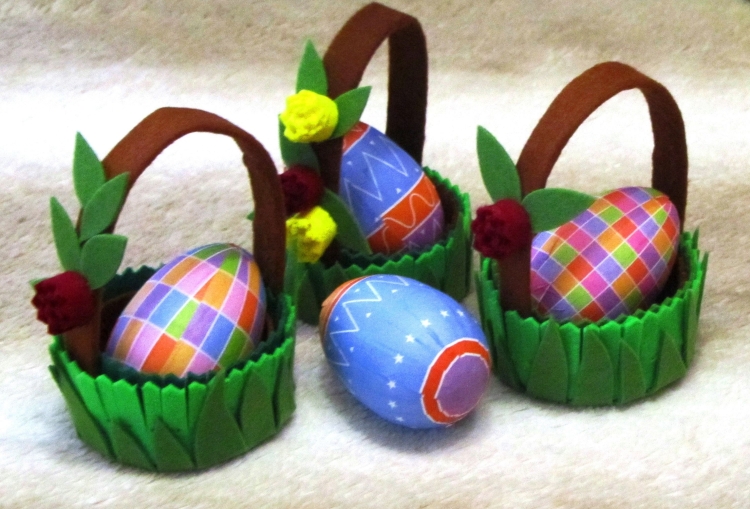 Пасхальная корзинка поделка