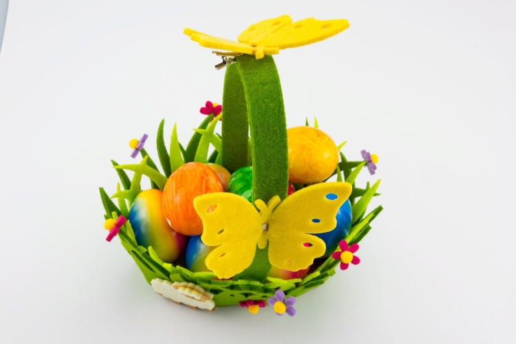 Пасхальная корзинка из фоамирана