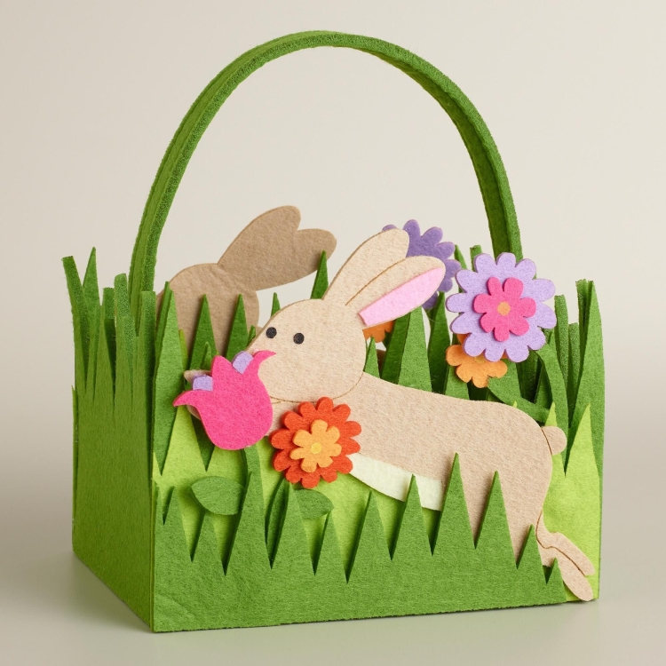 Пасхальная корзина из фетра