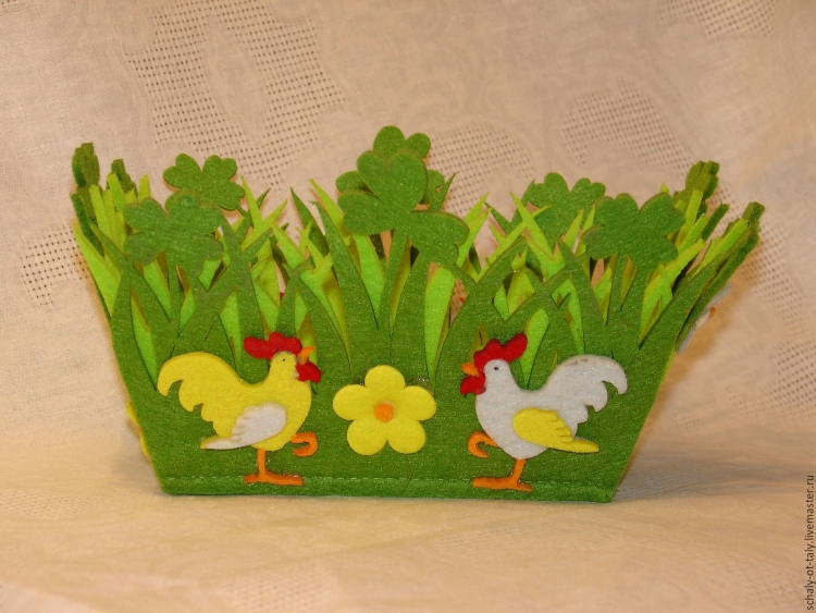 Трава из фетра