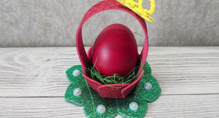 Корзинки из фоамирана к Пасхе