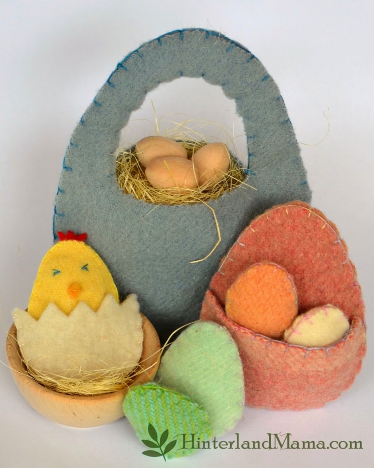 Пасхальная композиция из фетра