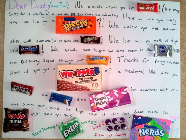 Подарок папе плакат