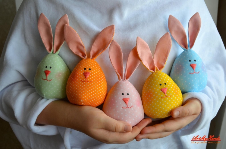 Пасхальные игрушки из ткани