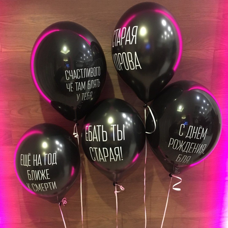 Шары с надписями на день рождения