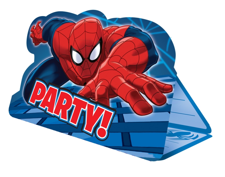 Надпись с днем рождения в стиле человека паука