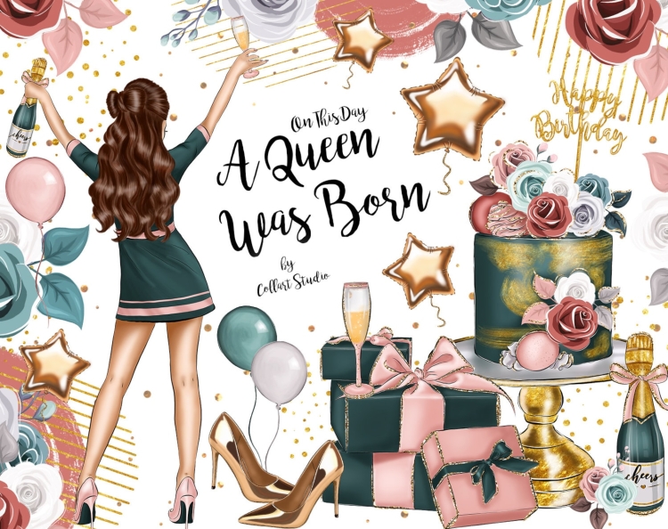 Картинки с днём рождения девушке стильные