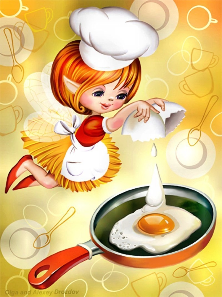 Красивые иллюстрации кухня