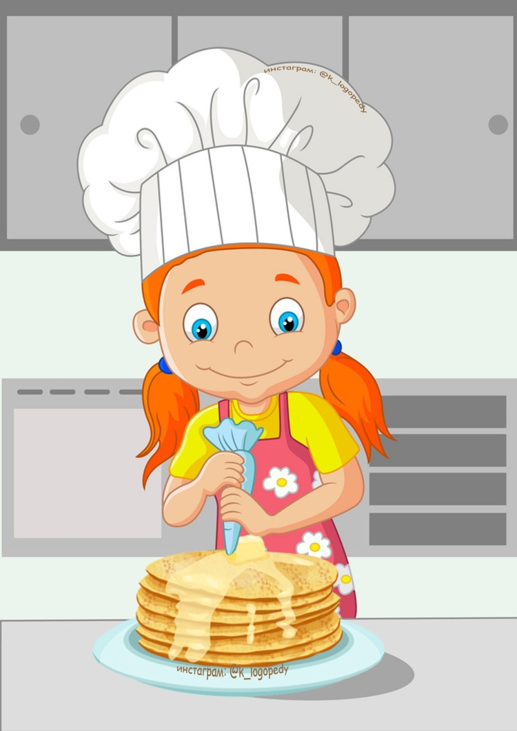 Мультяшная девочка кондитер