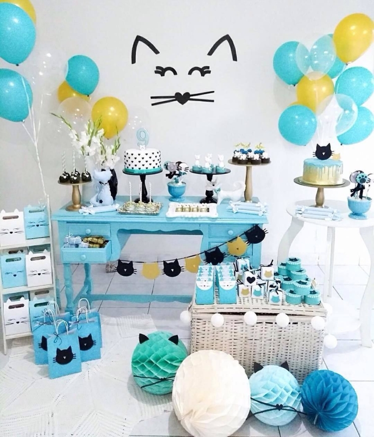 Вечеринка в кошачьем стиле для детей