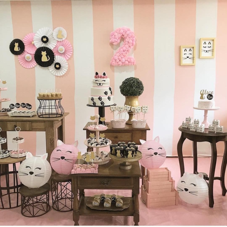 Детский день рождения в стиле кошек