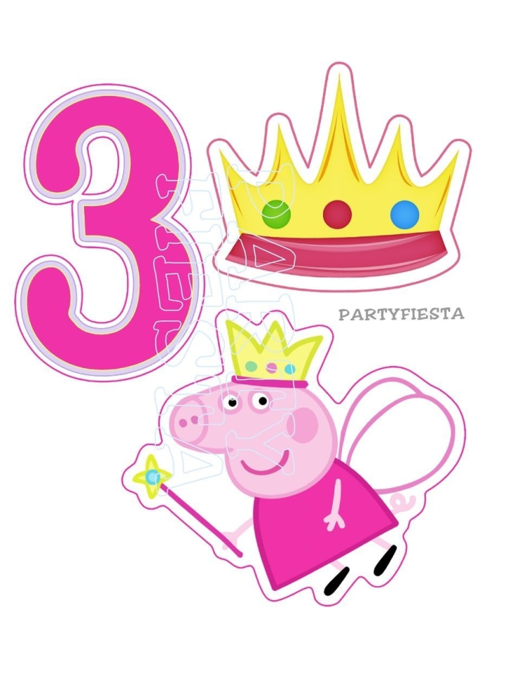 Цифра 3 Свинка Пеппа