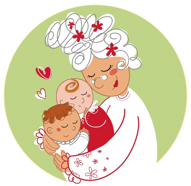 Бабушка двойняшек открытки