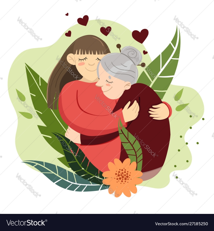 Объятия с бабушкой