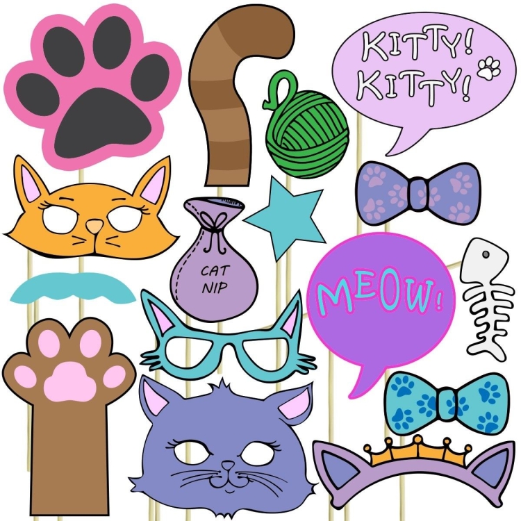 Атрибуты для кошачьей вечеринки