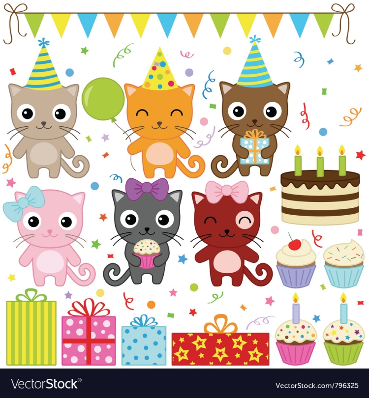 Наклейки котики на др