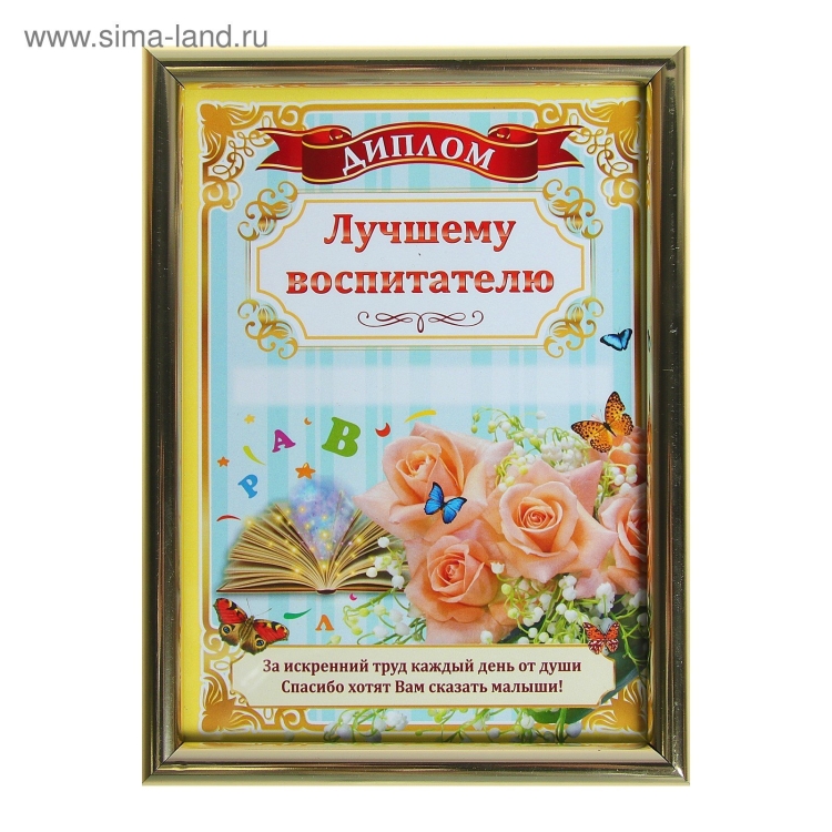 Диплом лучшему воспитателю