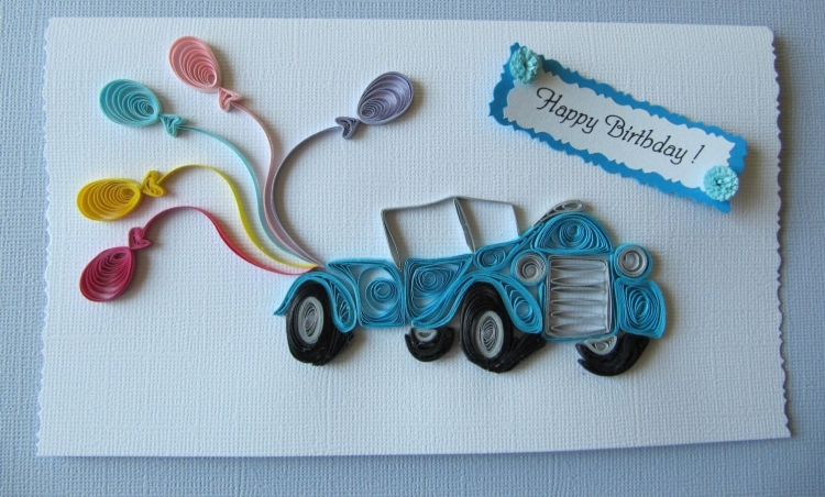 Машинка из квиллинга