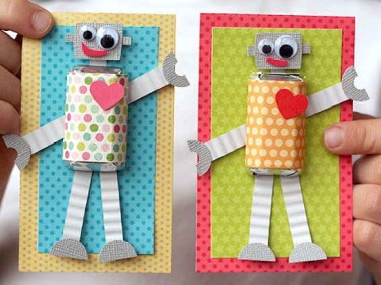 Поделка робот из бумаги