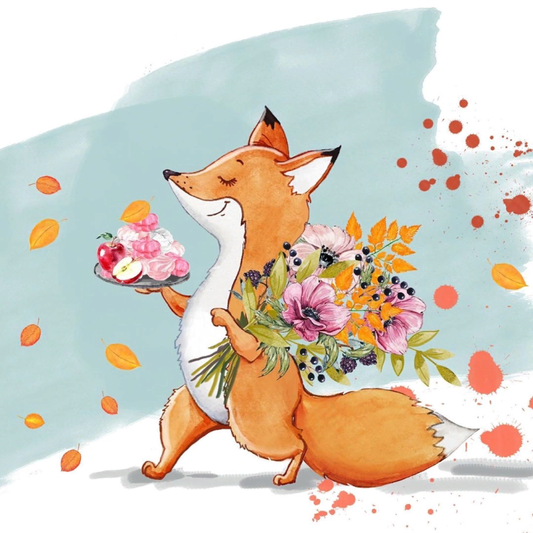 Лиса поздравляет